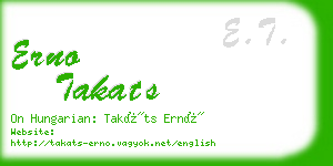 erno takats business card